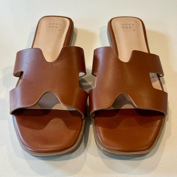 Shoes - A New Day Women's Nina Slide Sandals - Color: Cognac size 7
